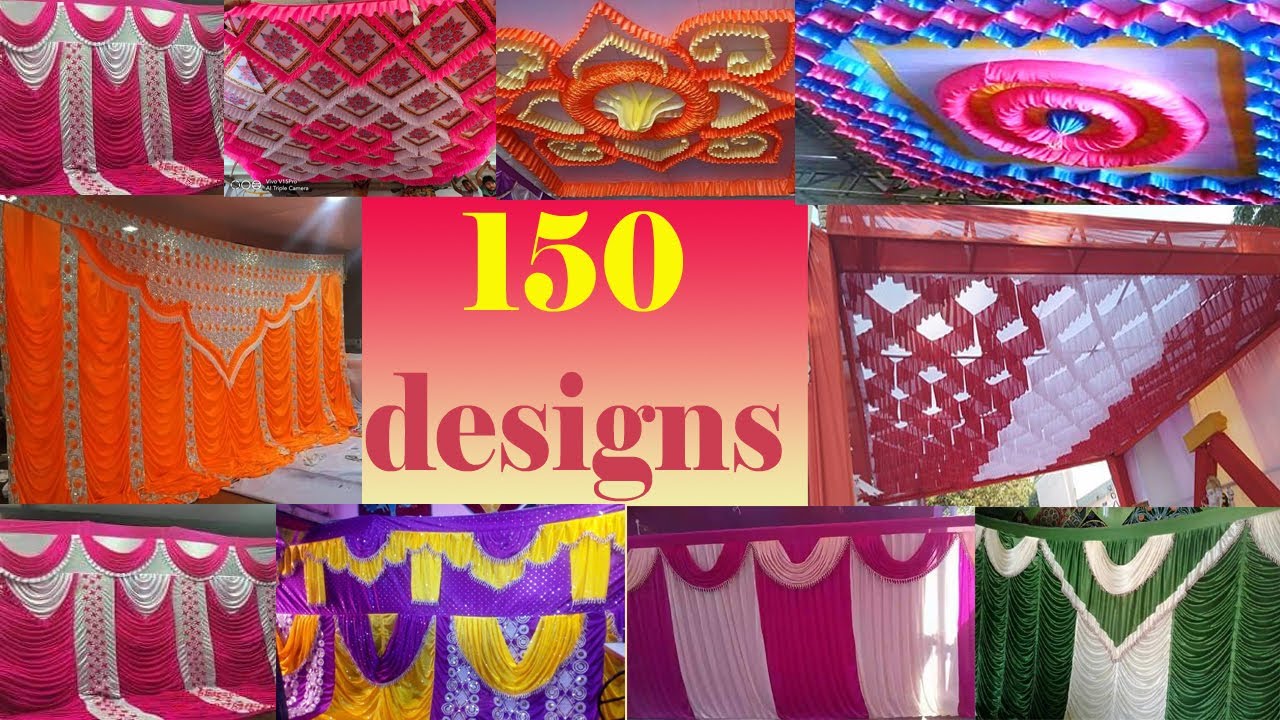 Parda Ceiling sidewall. 150 design for tent house decorator in one video.We manufacture these .