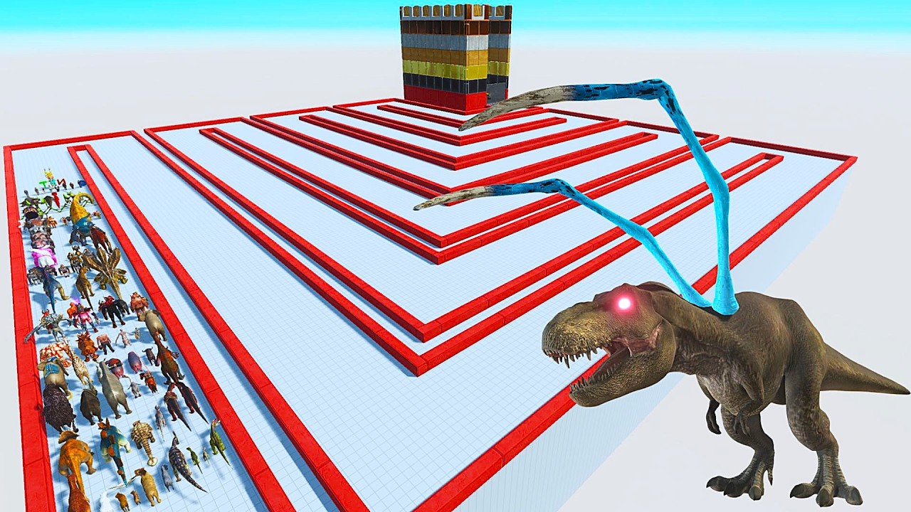 ESCAPE FROM ALIEN T-REX - Animal Revolt Battle Simulator - ARBS