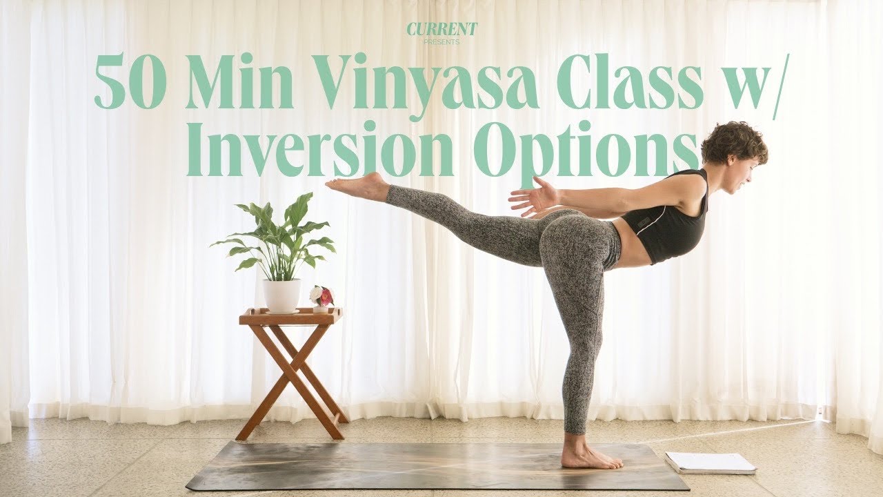 50 Min Full Body Vinyasa Class w/ Inversion Options | Svadhyaya, Self Study