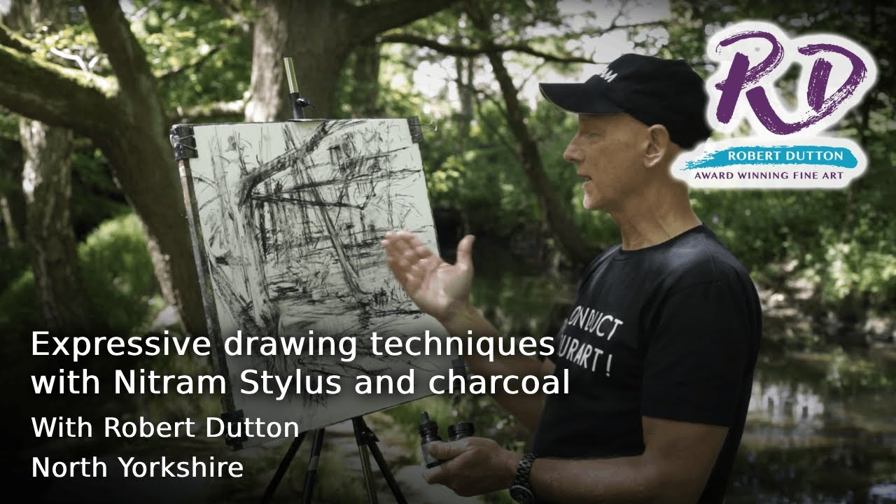 Expressive drawing techniques with Nitram Stylus and charcoal
