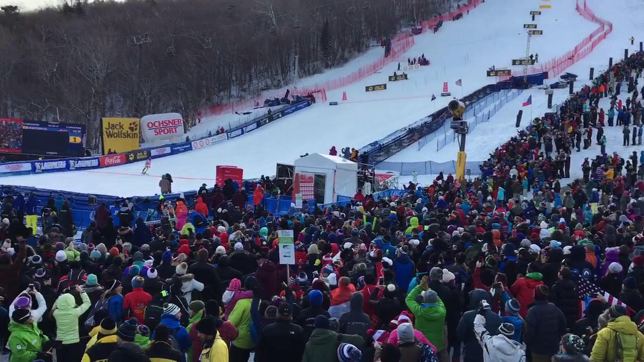 Mikaela Shiffrin's first slalom run.