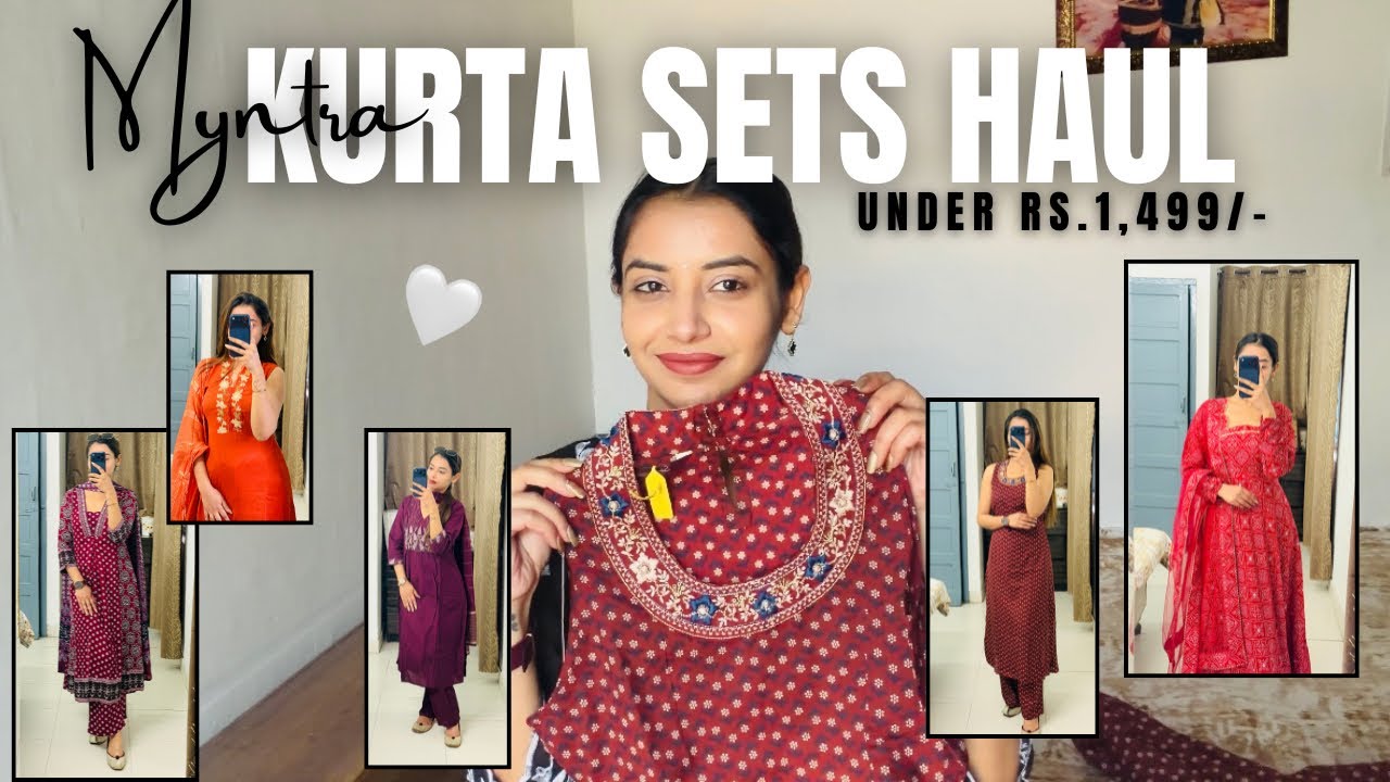 Myntra Kurta Sets under Budget | Huge Try-On | ❤️ |