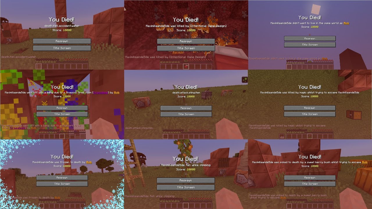Minecraft - All Death Messages (75+ Unique Deaths)