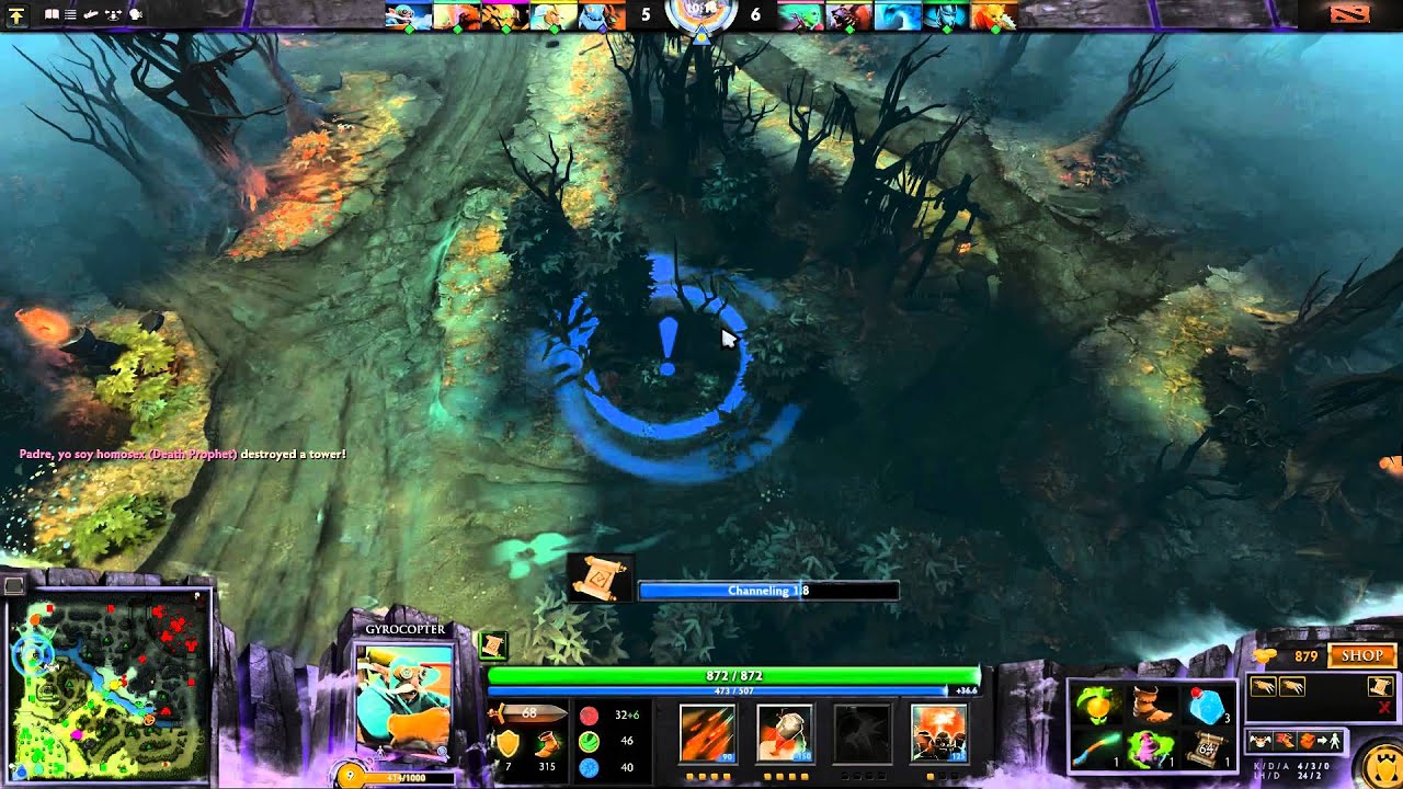 DotA 2 - SingSing (Gyrocopter) wrecks some monkeys with a new meta