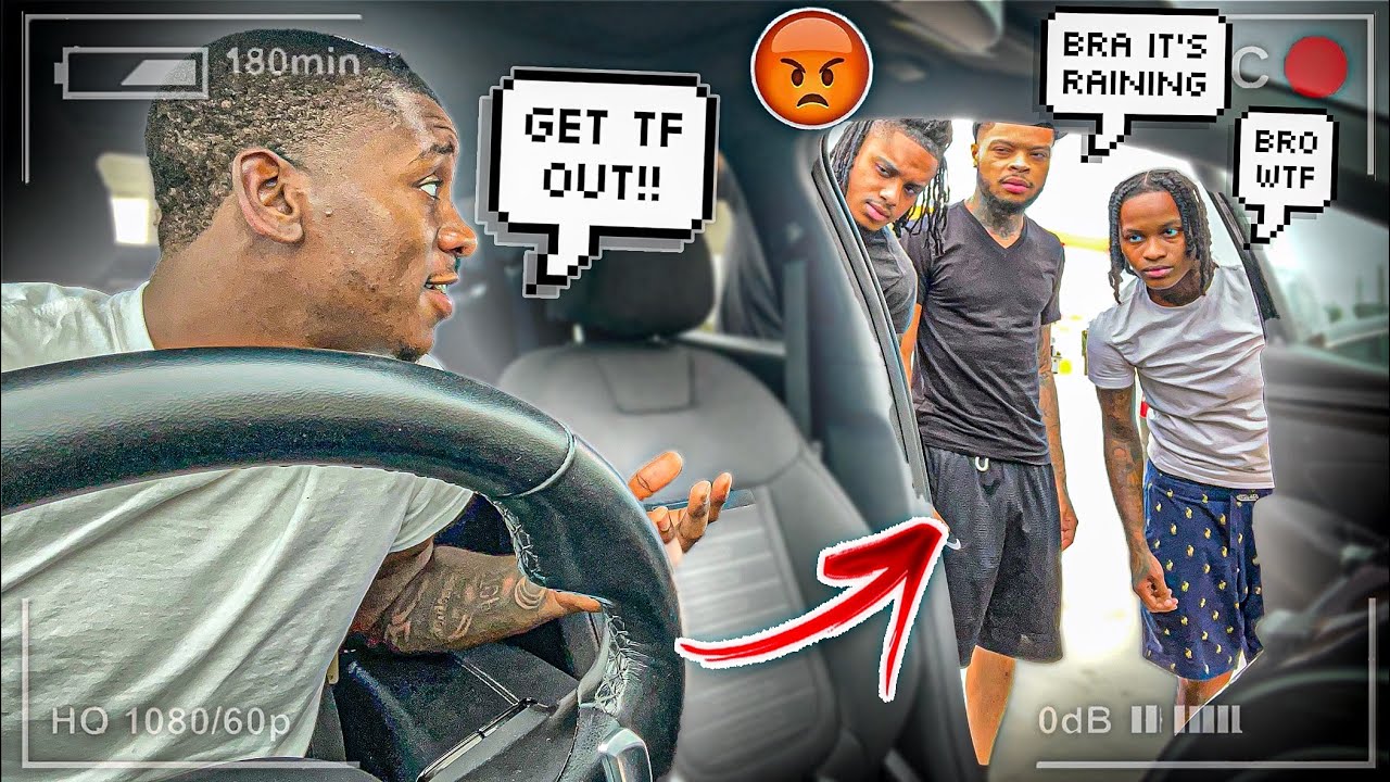 KICKING THE GANG OUT WHILE ITS RAINING *PRANK*