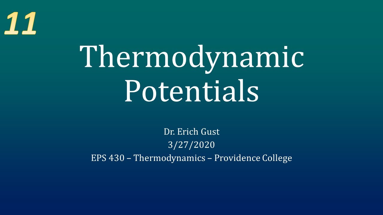 Thermodynamic Potentials