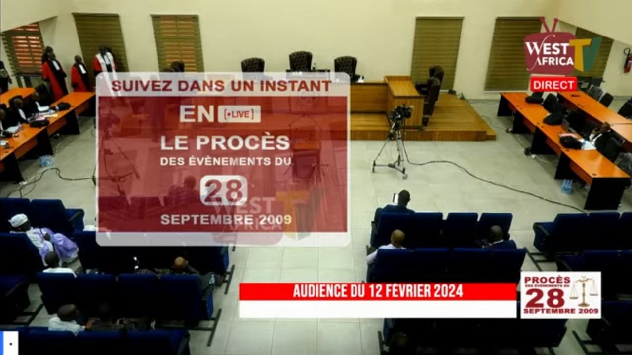PROCES DU 28 SEPTEMBRE 2009 - AUDIENCE DU 12 FEVRIER 2024 sur WEST AFRICA TV