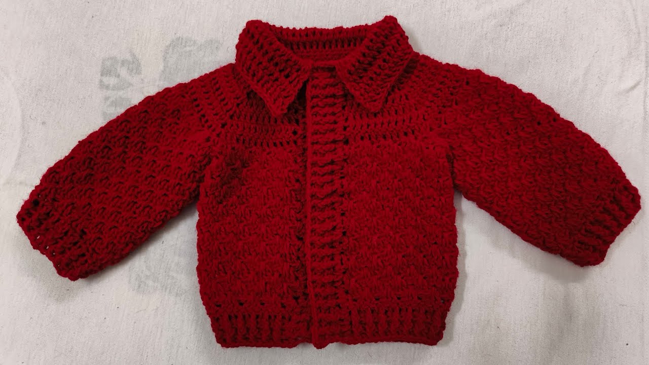 6-12 महिने के बच्चे का स्वेटर क्रोशिया से कैसे बनाएं/6-12 months baby sweater crochet new design 