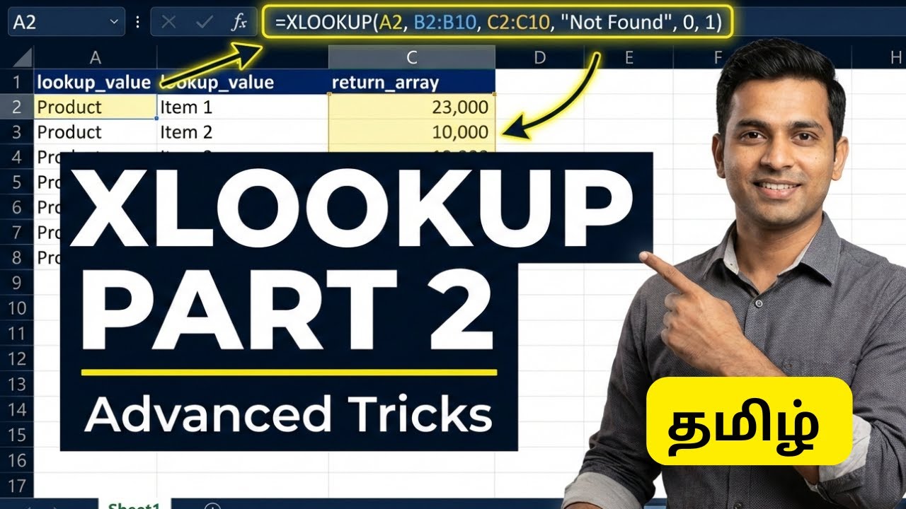 Xlookup vs Vlookup Which is SAFER for Data Analysis|Xlookup advanced tutorial in tamil