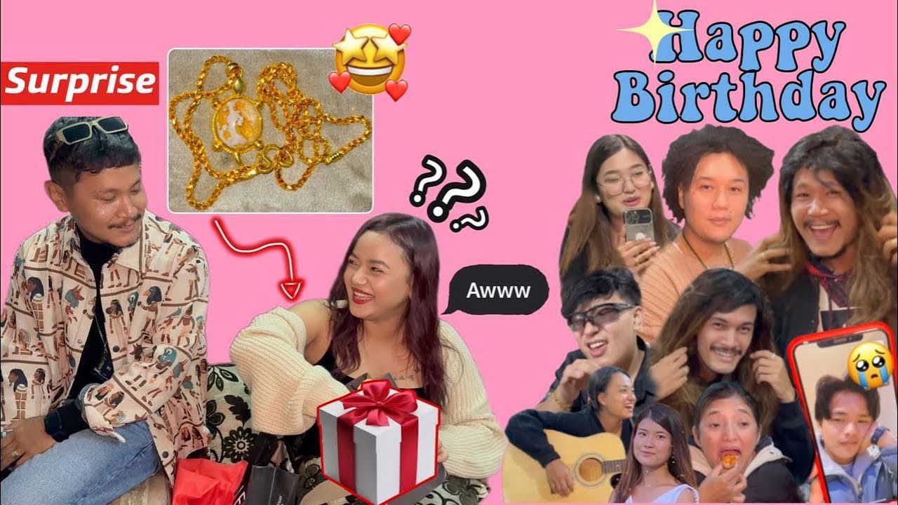 SURPRISED HER 😇 @thisissharmy 🥰 WITH GOLD NECKLACE 💛