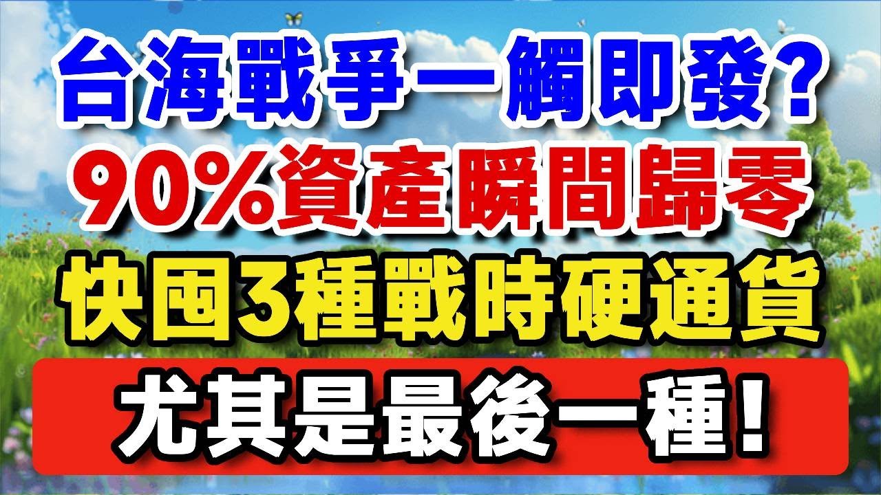 台海一旦開戰，90%資產瞬間歸零，只有這3種資產能保命！3種戰時硬通貨現在就囤！【晚歲無憂wealth】#養老 #投資 #退休理財 #資產配置 #晚年幸福  #晚年生活 #養老生活