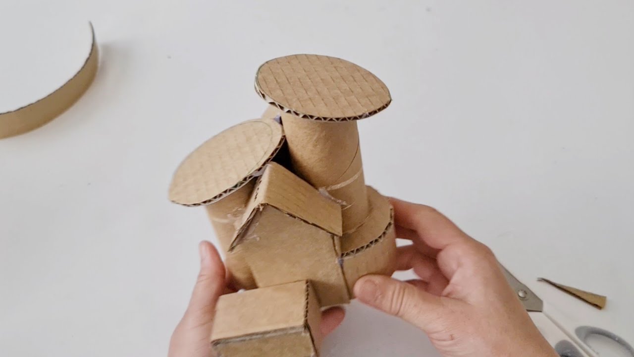 Toilet Paper Roll for Fairy Mushroom House? Yes! Plus Homemade Air Dry Clay