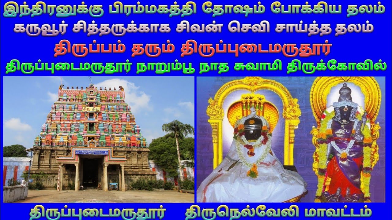 திருப்புடைமருதூர் நாறும்பூநாத சுவாமி ஆலயம் திருநெல்வேலி/Thirupudaimaruthur Narumbunatha Swami Temple