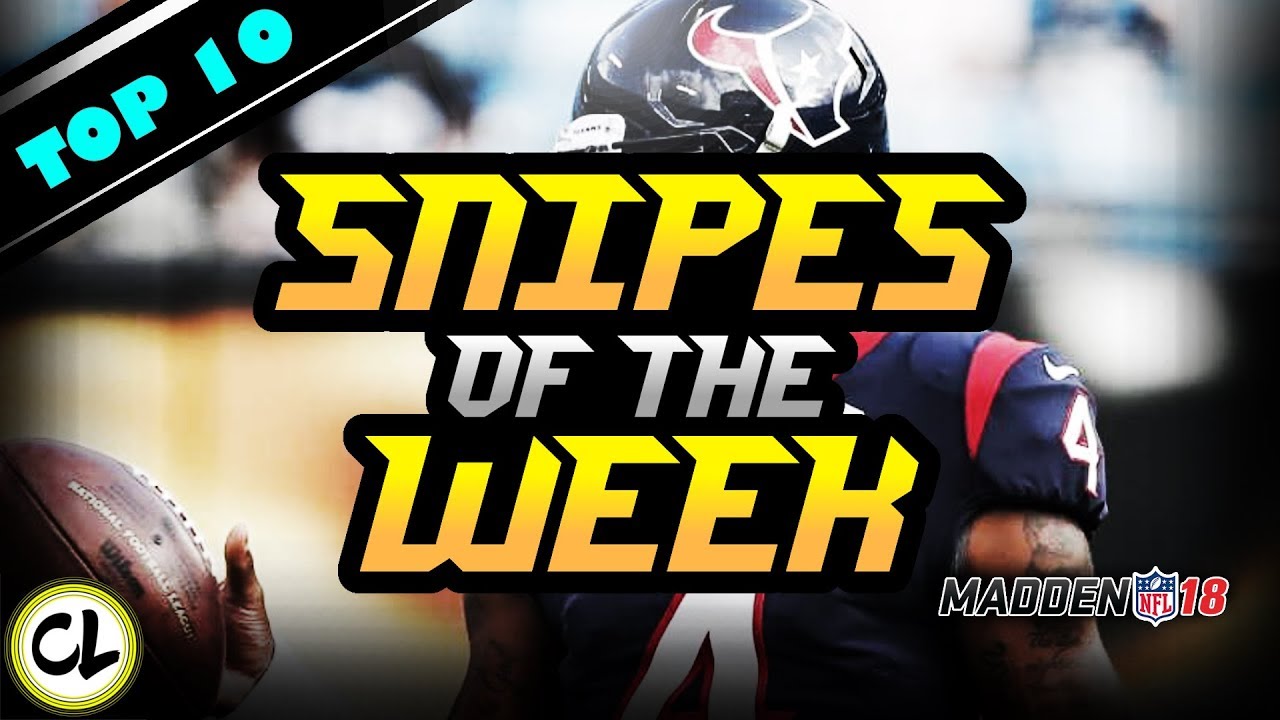 1 MILLION COIN SNIPE! TOP 10 SNIPES OF THE WEEK! Madden 18 Ultimate Team