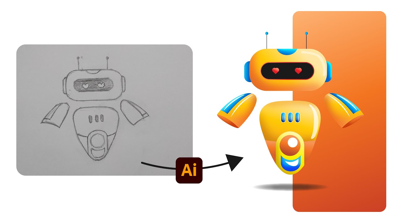 How to Create 3D Illustration in Adobe Illustrator by using Sketch | Graphic Design | in Hindi