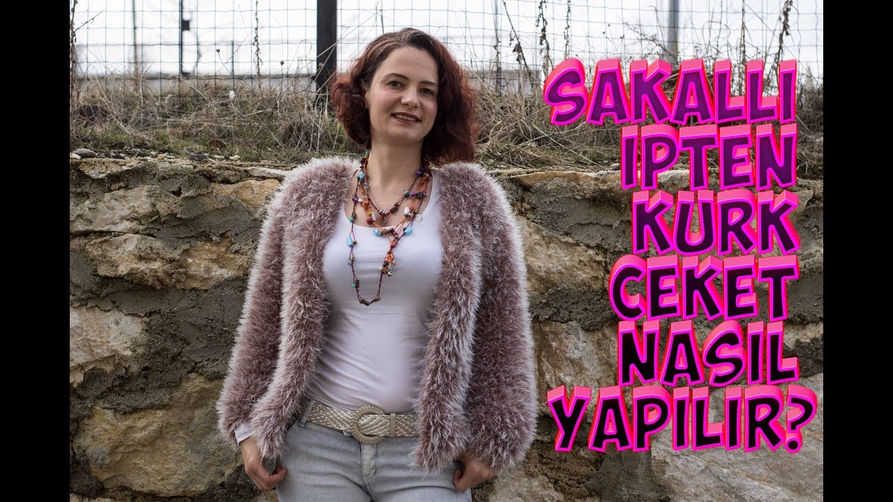 Sakallı İpten Örgü Kürk Ceket Nasıl Yapılır/Örgü Modelleri/How toMake a KnittedFur Coat with a Beard