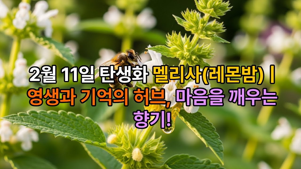 2월 11일 탄생화 멜리사(레몬밤) | 영생과 기억의 허브, 마음을 깨우는 향기 / 2월 11일 탄생화 멜리사: 셰익스피어와 벌들이 사랑한 영생의 향기