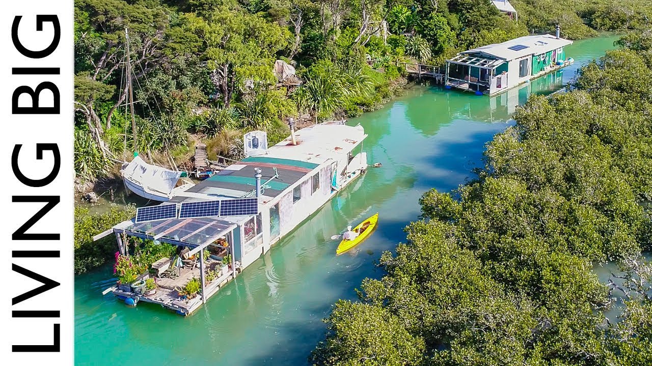 Island Living In An Off-The-Grid House Boat