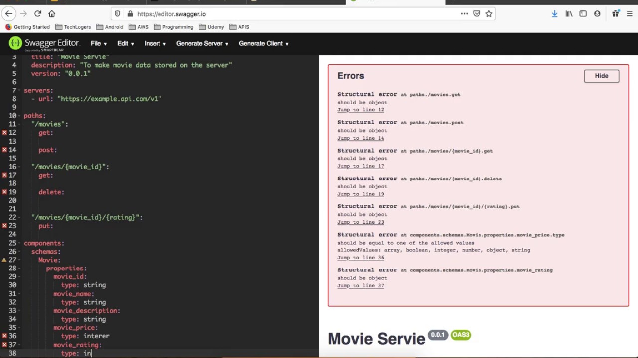 Part-3 -- Designing APIs with OpenAPI or Swagger specification