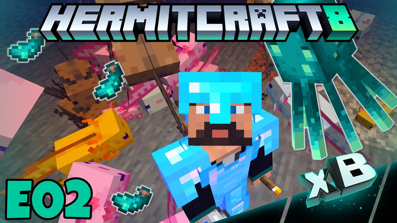 HermitCraft 8 | AXOLOTL GLOW INK FARM! [E02]