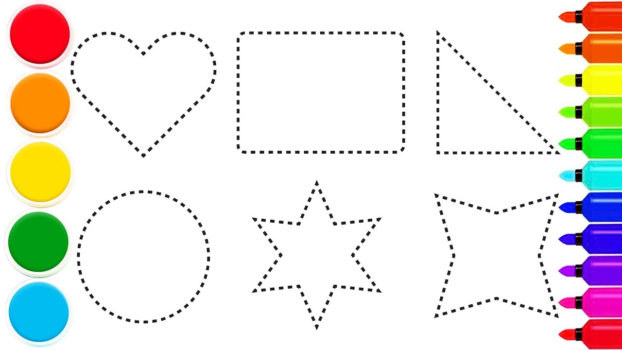 How to draw simple 2d geometric shapes | step by step