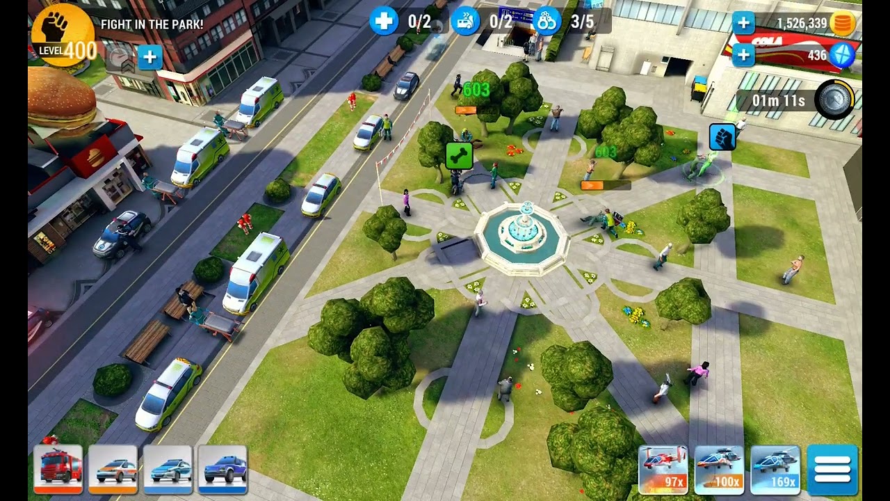 Emergency HQ, Hero Level 159, Fight in the park
