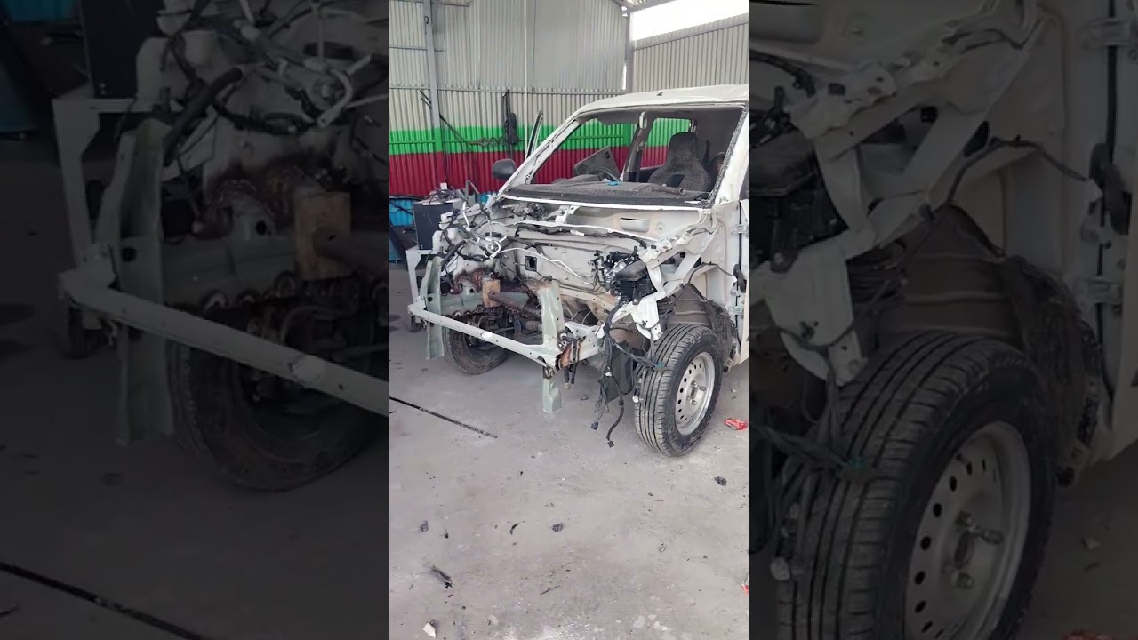 😱car full crus front side full denting work hard 