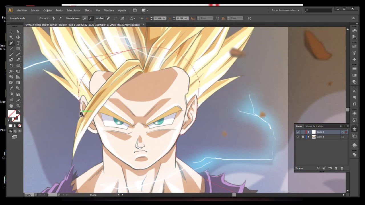 Vectorizar Anime Illustrator (Fast Motion)