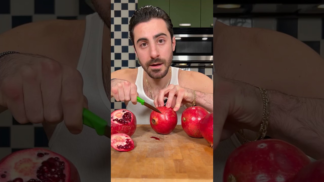 How to cut open a pomegranate