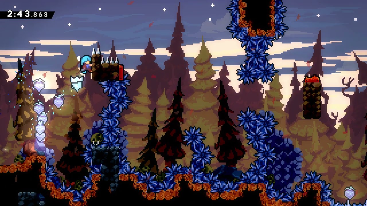 Celeste: Banana Mountain - Crumbling Cliffside Golden Strawberry + Full Berry Train