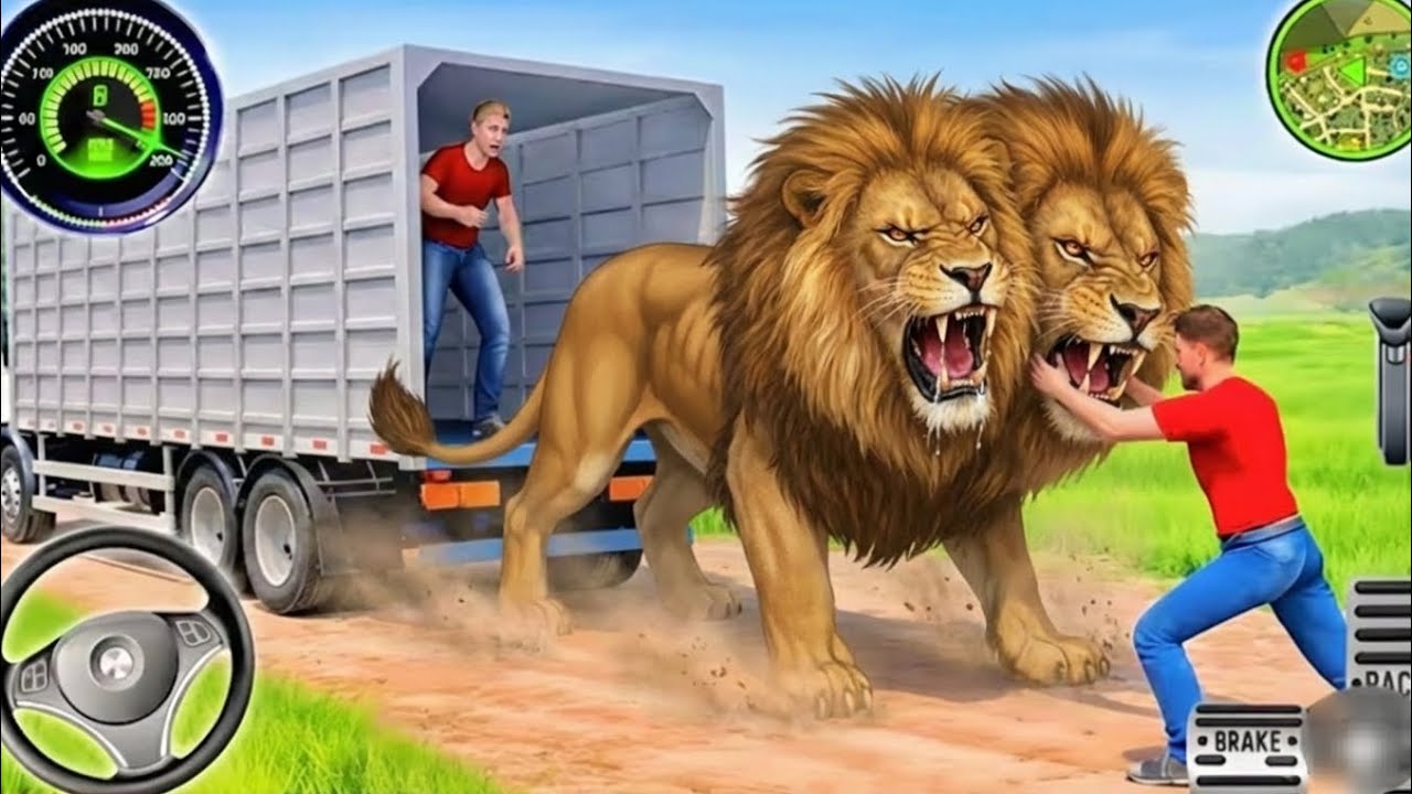 Transporting a Wild Lion to the Zoo! 🦁🚛 Dangerous 3D Mission! - Android Gameplay