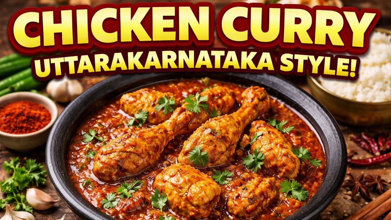 Chicken Curry | Uttarkarnataka Style | Kannada 