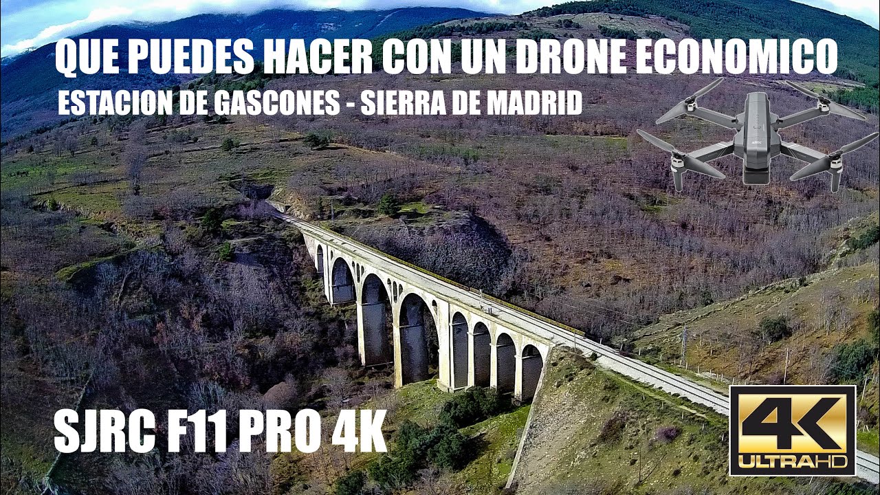 📷 INCREIBLE LO QUE PUEDES HACER CON UN DRONE ECONOMICO SJRC F11 PRO 4K. Estación de Gascones.