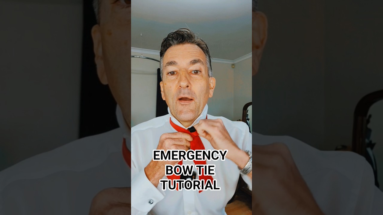 How to tie a bow tie and get it right every time. Quick bow tie tutorial. #bowtie #howtotieabowtie