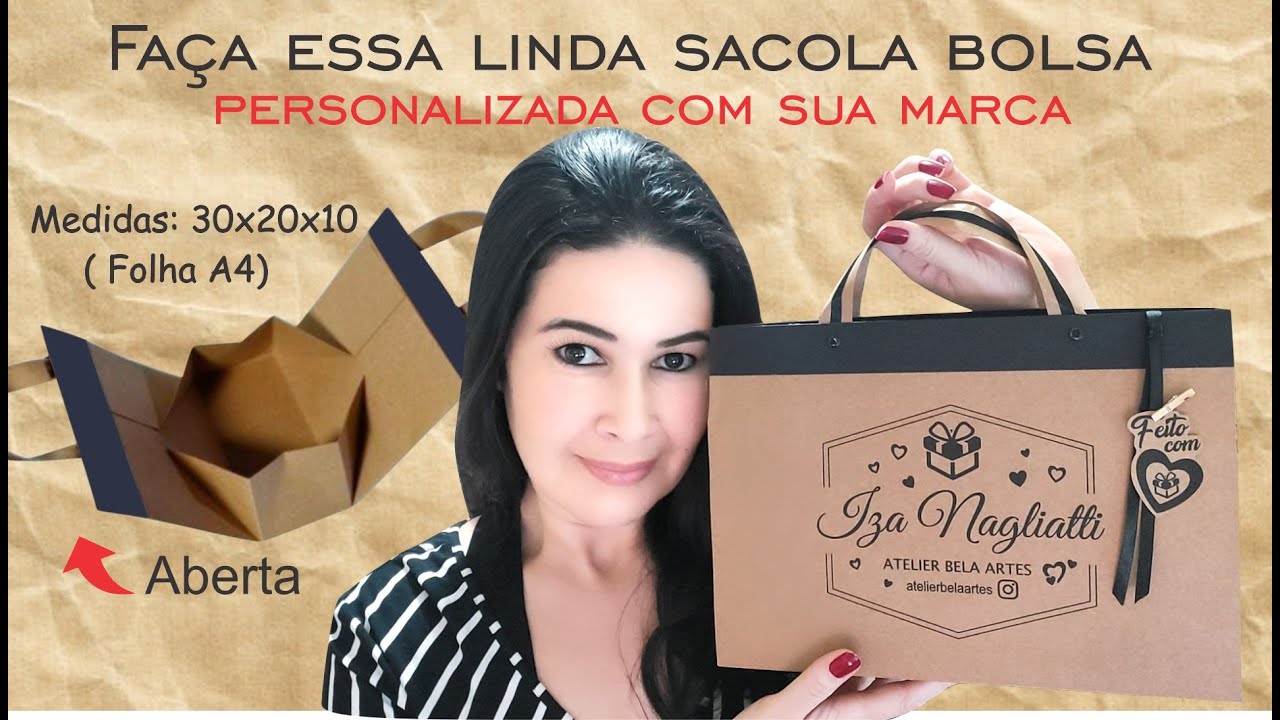 Como fazer sacola / bolsa personalizada com sua marca com Impressão | DIY #28