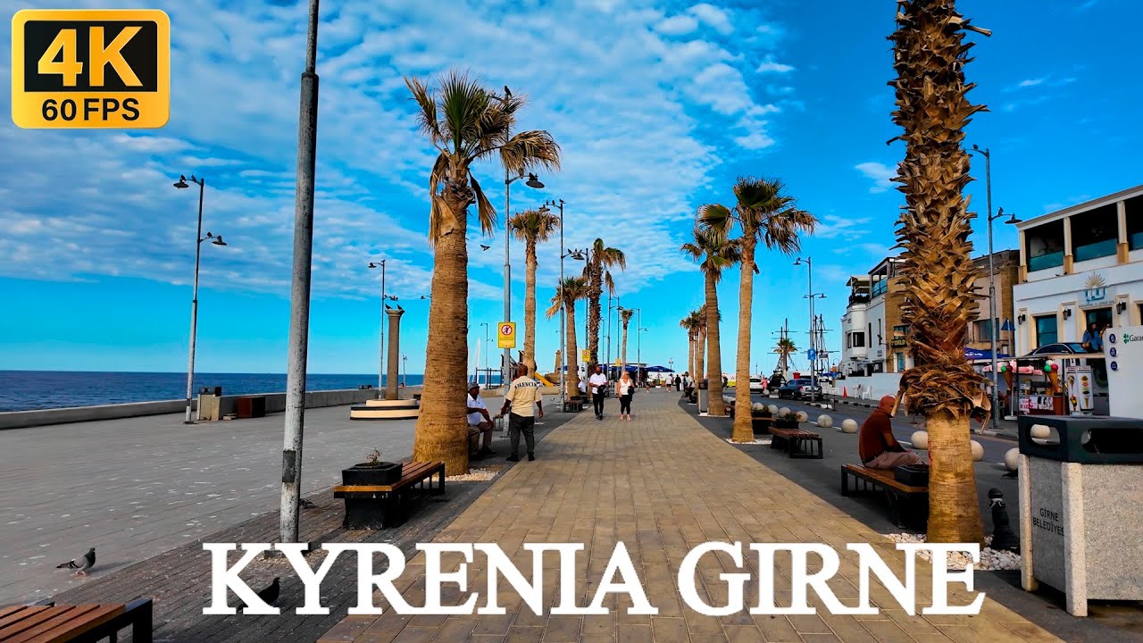 Kyrenia Girne Street Walk 🇨🇾 | Northern Cyprus Walking Tour 4K