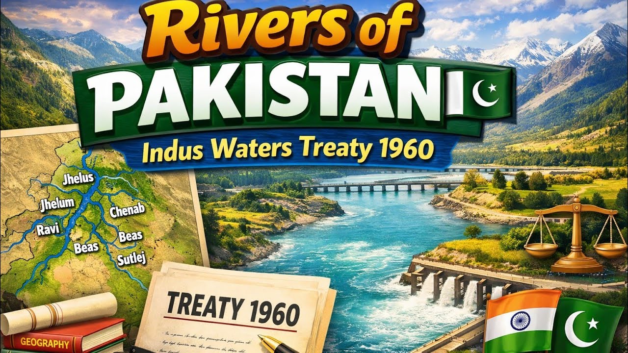 Rivers of Pakistan 🇵🇰 | Indus Waters Treaty 1960 | Geography & Pakistan Studies
