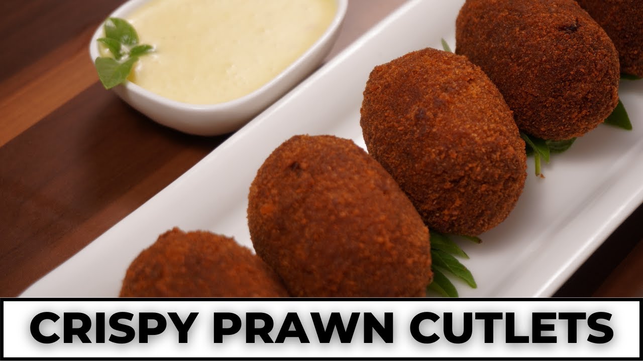 Prawn Cutlets - A Crunchy Snack with a Kick | Party Snacks | Seafood Recipe | Shrimp Cutlet #prawns