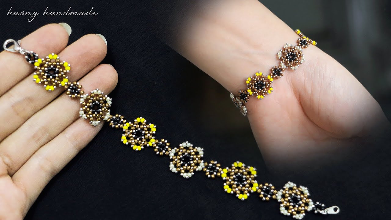 Seed beads bracelet. How to make beaded bracelet. Beading tutorial