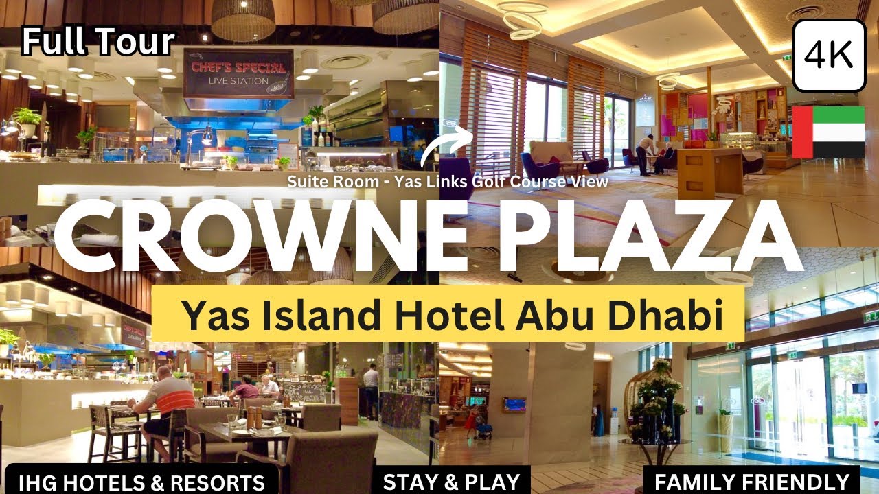 Crowne Plaza Abu Dhabi Yas Island! Fabulous Family Friendly Hotel, Room, & More! (full tour in 4K)