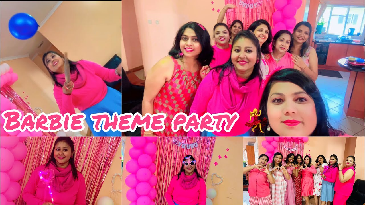 Barbie (pink) theme kitty party #games #dance #food #trending #barbie #theme