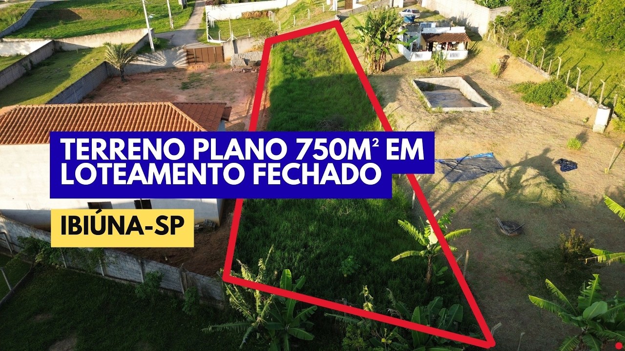 REF.559-VENDO/PARCELO TERRENO PLANO DE 750M² EM LOTEAMENTO FECHADO PROX ROD. BUNJIRO NAKAO IBIUNA-SP