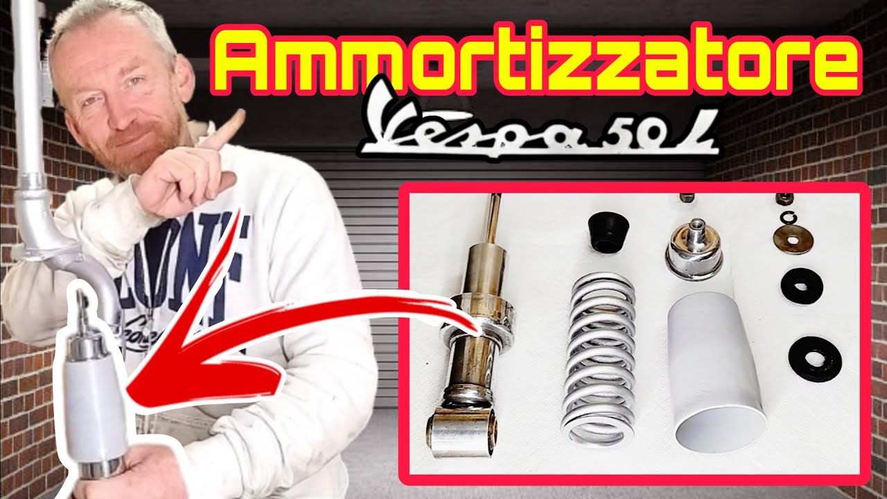 Restauro ammortizzatore anteriore-Full Restoration Piaggio Vespa 50 L-Part 9