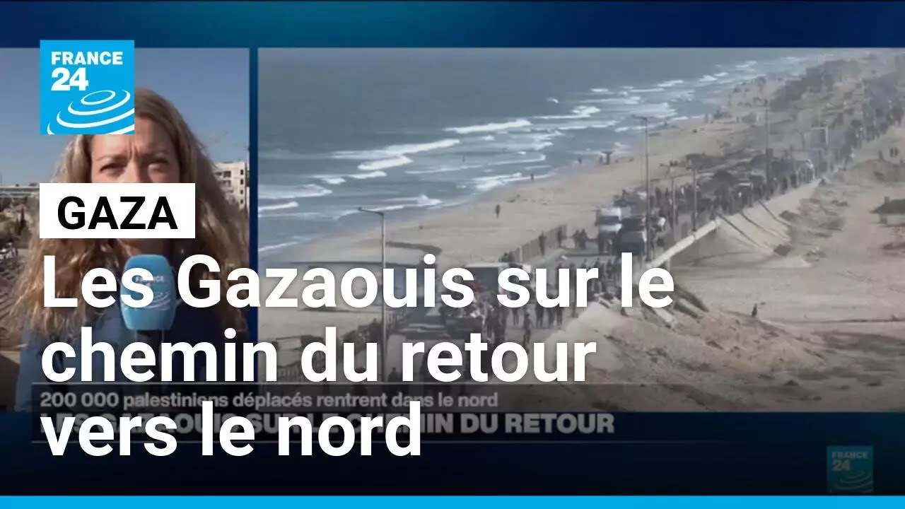 La D&eacute;fense civile annonce le retour d'environ 200 000 Gazaouis dans le nord &bull; FRANCE 24