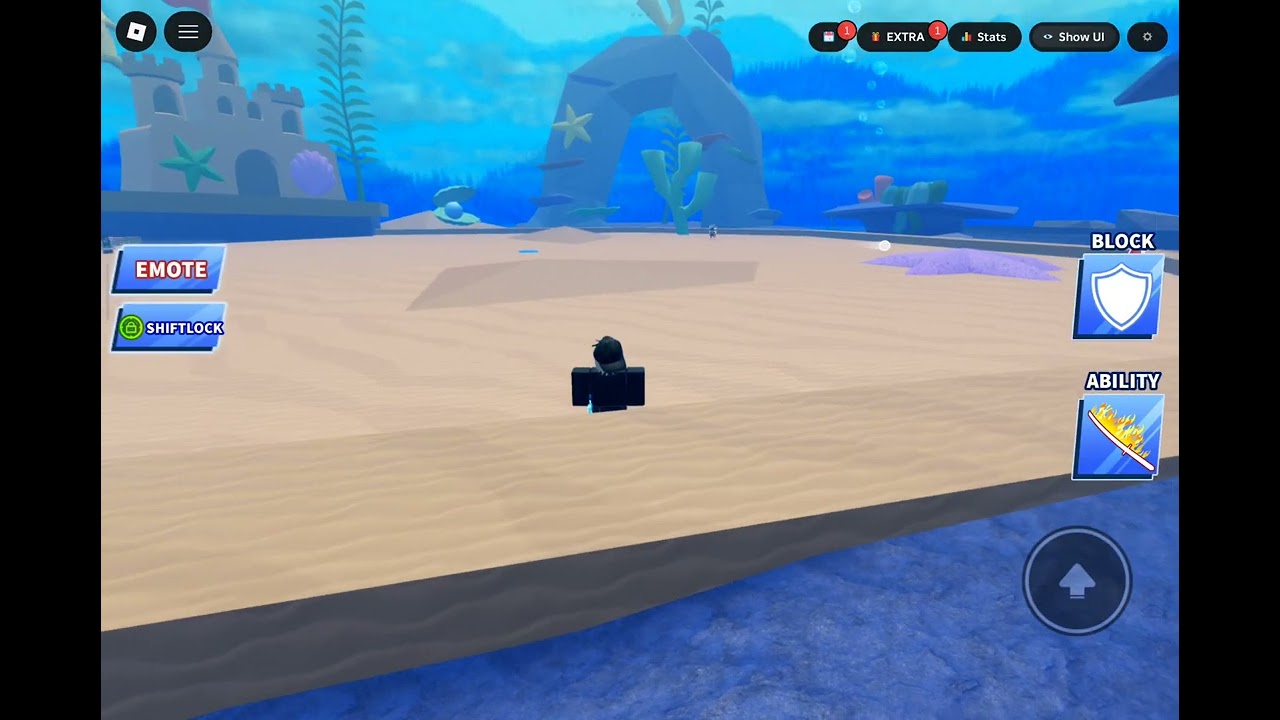 Playing blade ball