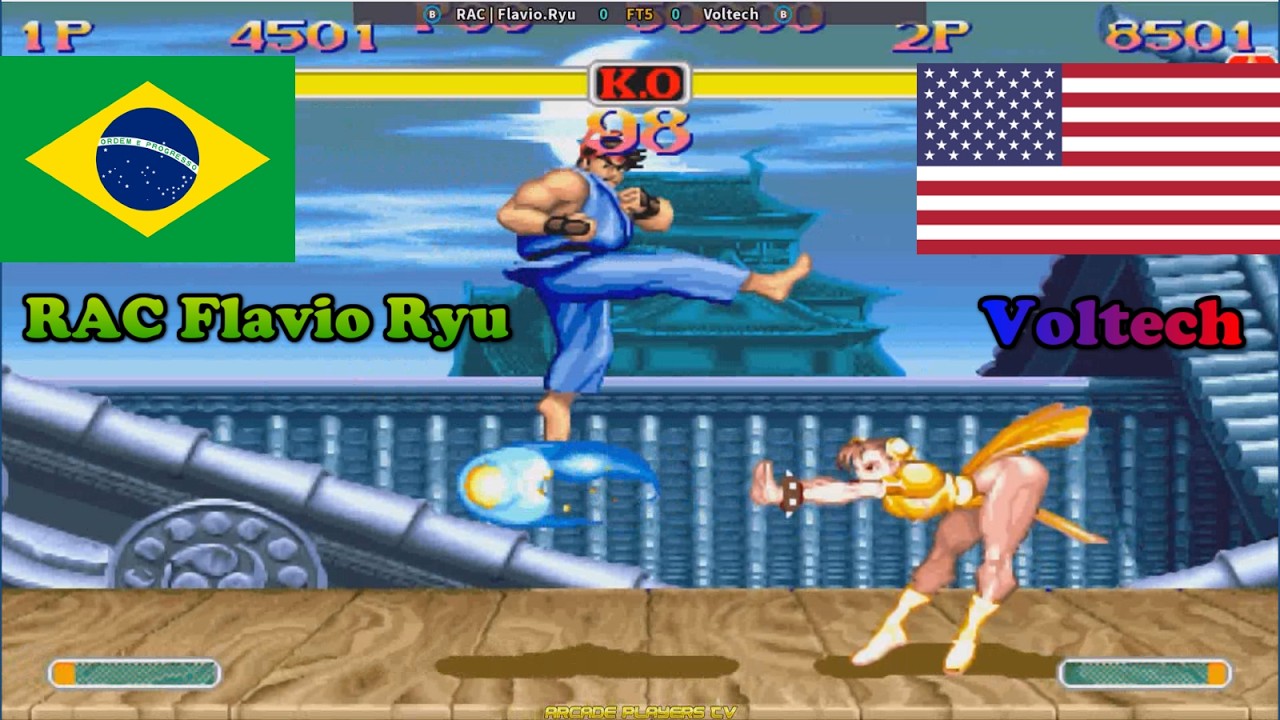 #arcade Street Fighter 2 Turbo ➤ RAC Flavio Ryu (Brazil) vs Voltech (Usa) 超级街霸2X