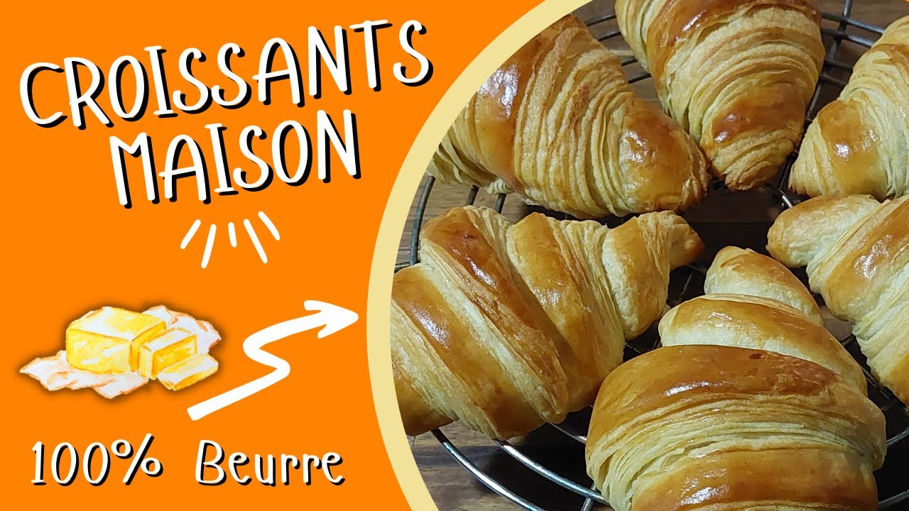 CROISSANTS pur beurre 🥐 Tourage FACILE à la maison 🏠