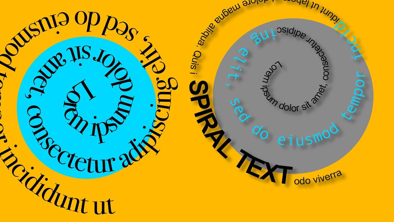 How To Create Spiral Text / Type In Photoshop Tutorial | Graphicxtras