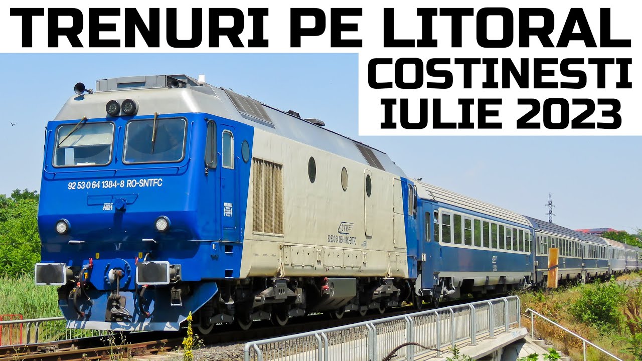 Trenuri la Costinesti-Trainspotting at Black Sea-Bahnverkehr zum Meer