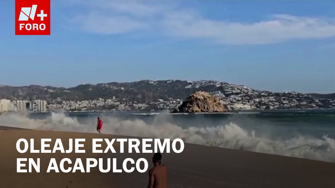 Mar de fondo genera olas de más de cuatro metros en playas de Acapulco, Guerrero - Las Noticias
